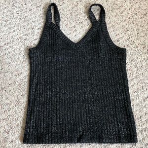 Black and silver metallic tank